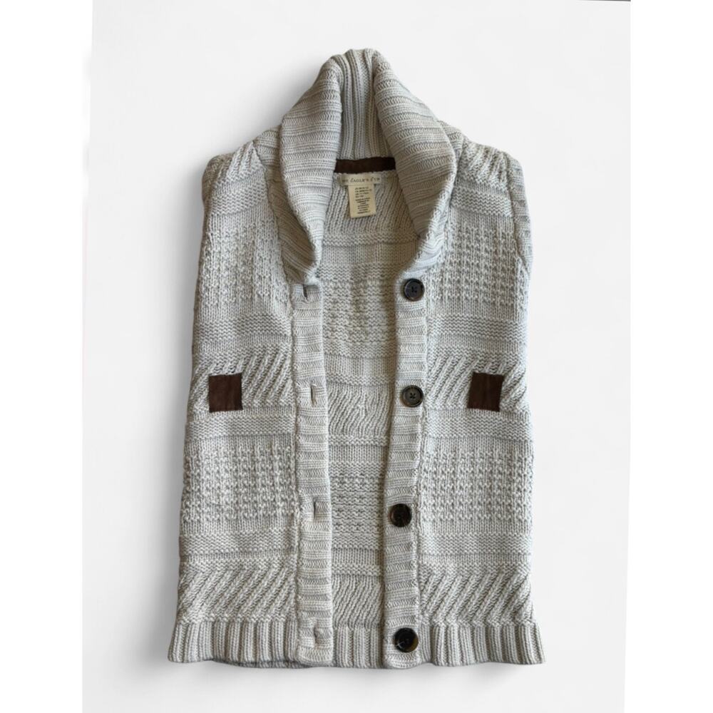 THE EAGLE'S EYE Women’s M Sweater Cable Knit Gray Brown - Picture 1 of 8